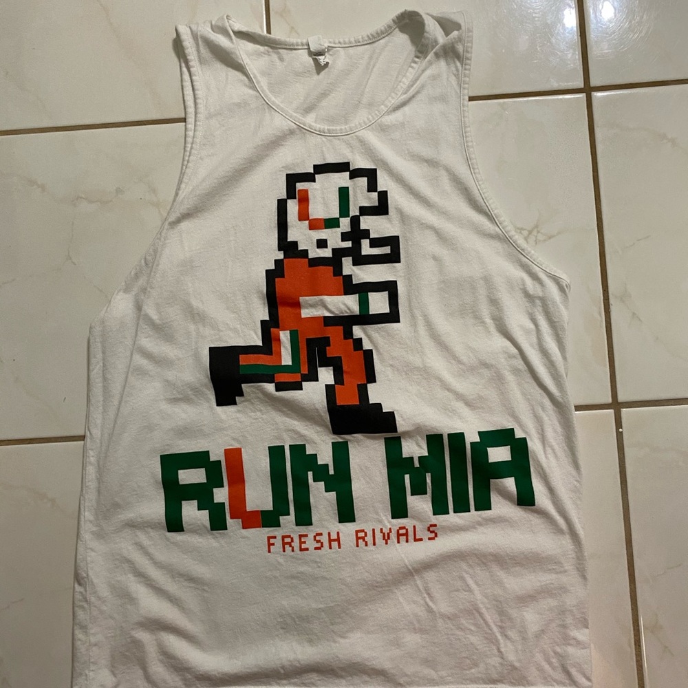 Miami Hurricanes Run Mia Tank Top Size XL